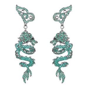 - - 18KGP Azure Dragon earrings